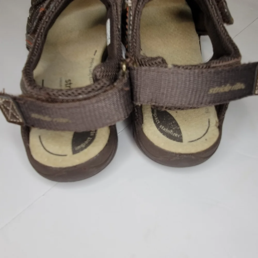 Stride Rite SRT PS Colby Double Strap Sandal Kids Size 13 W Brown